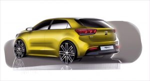 4th Generation Kia Rio_Exterior Rear Quarter Rendering_