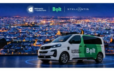 Imagen oficial del proyecto de movilidad autónoma de París, Bolt y Stellantis