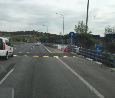 Un badén en la M-40